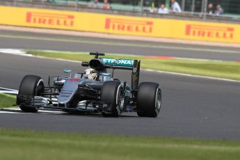 World © Octane Photographic Ltd. Mercedes AMG Petronas W07 Hybrid – Lewis Hamilton. Friday 8th July 2016, F1 British GP Practice 2, Silverstone, UK. Digital Ref : 1621LB1D2229