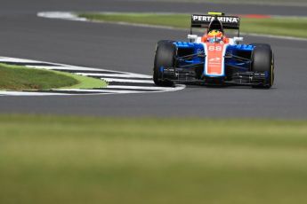 World © Octane Photographic Ltd. Manor Racing MRT05 – Rio Haryanto. Friday 8th July 2016, F1 British GP Practice 2, Silverstone, UK. Digital Ref : 1621LB1D2286