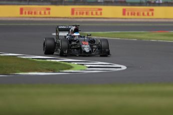 World © Octane Photographic Ltd. McLaren Honda MP4-31 – Fernando Alonso. Friday 8th July 2016, F1 British GP Practice 2, Silverstone, UK. Digital Ref : 1621LB1D2298