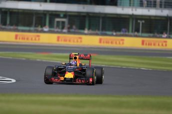 World © Octane Photographic Ltd. Red Bull Racing RB12 – Max Verstappen. Friday 8th July 2016, F1 British GP Practice 2, Silverstone, UK. Digital Ref : 1621LB1D2379