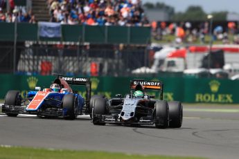 World © Octane Photographic Ltd. Sahara Force India VJM09 - Nico Hulkenberg. Friday 8th July 2016, F1 British GP Practice 2, Silverstone, UK. Digital Ref : 1621LB1D2428