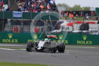 World © Octane Photographic Ltd. Sahara Force India VJM09 - Nico Hulkenberg. Friday 8th July 2016, F1 British GP Practice 2, Silverstone, UK. Digital Ref : 1621LB1D2448