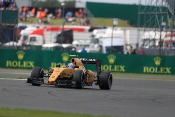 World © Octane Photographic Ltd. Renault Sport F1 Team RS16 – Jolyon Palmer. Friday 8th July 2016, F1 British GP Practice 2, Silverstone, UK. Digital Ref : 1621LB1D2456