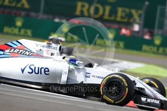 World © Octane Photographic Ltd. Williams Martini Racing, Williams Mercedes FW38 – Felipe Massa. Friday 8th July 2016, F1 British GP Practice 2, Silverstone, UK. Digital Ref : 1621LB1D2588