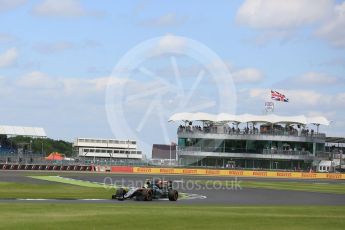 World © Octane Photographic Ltd. Sahara Force India VJM09 - Sergio Perez. Friday 8th July 2016, F1 British GP Practice 2, Silverstone, UK. Digital Ref : 1621LB5D5552