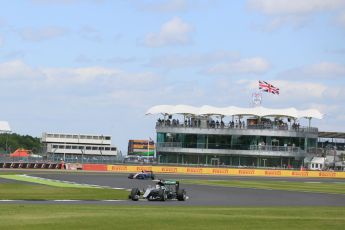 World © Octane Photographic Ltd. Mercedes AMG Petronas W07 Hybrid – Lewis Hamilton. Friday 8th July 2016, F1 British GP Practice 2, Silverstone, UK. Digital Ref : 1621LB5D5559