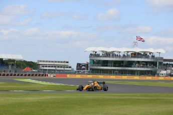 World © Octane Photographic Ltd. Renault Sport F1 Team RS16 - Kevin Magnussen. Friday 8th July 2016, F1 British GP Practice 2, Silverstone, UK. Digital Ref : 1621LB5D5575