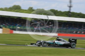 World © Octane Photographic Ltd. Mercedes AMG Petronas W07 Hybrid – Lewis Hamilton. Friday 8th July 2016, F1 British GP Practice 2, Silverstone, UK. Digital Ref : 1621LB5D5709