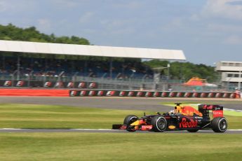 World © Octane Photographic Ltd. Red Bull Racing RB12 – Daniel Ricciardo. Friday 8th July 2016, F1 British GP Practice 2, Silverstone, UK. Digital Ref : 1621LB5D5714