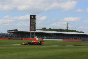 World © Octane Photographic Ltd. Red Bull Racing RB12 – Daniel Ricciardo. Friday 8th July 2016, F1 British GP Practice 2, Silverstone, UK. Digital Ref : 1621LB5D5751