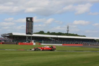 World © Octane Photographic Ltd. Scuderia Ferrari SF16-H – Kimi Raikkonen. Friday 8th July 2016, F1 British GP Practice 2, Silverstone, UK. Digital Ref : 1621LB5D5782