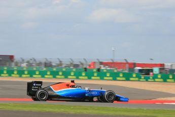 World © Octane Photographic Ltd. Manor Racing MRT05 - Pascal Wehrlein. Friday 8th July 2016, F1 British GP Practice 2, Silverstone, UK. Digital Ref : 1621LB5D5935