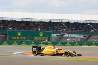 World © Octane Photographic Ltd. Renault Sport F1 Team RS16 - Kevin Magnussen. Friday 8th July 2016, F1 British GP Practice 2, Silverstone, UK. Digital Ref : 1621LB5D5941