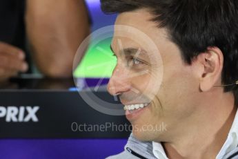 World © Octane Photographic Ltd. F1 British GP FIA Personnel Press Conference, Silverstone, UK. Friday 8th July 2016. Toto Wolff – Mercedes AMG Petronas Chief Executive. Digital Ref : 1624LB1D2604