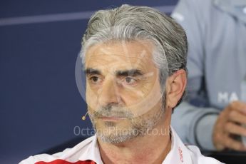 World © Octane Photographic Ltd. F1 British GP FIA Personnel Press Conference, Silverstone, UK. Friday 8th July 2016. Maurizio Arrivabene – Scuderia Ferrari Team Principal. Digital Ref : 1624LB1D2617