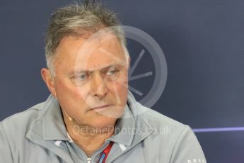 World © Octane Photographic Ltd. F1 British GP FIA Personnel Press Conference, Silverstone, UK. Friday 8th July 2016. Dave Ryan – Manor Racing Racing Director. Digital Ref : 1624LB1D2642