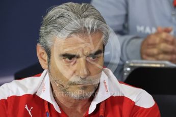 World © Octane Photographic Ltd. F1 British GP FIA Personnel Press Conference, Silverstone, UK. Friday 8th July 2016. Maurizio Arrivabene – Scuderia Ferrari Team Principal. Digital Ref : 1624LB1D2672