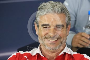 World © Octane Photographic Ltd. F1 British GP FIA Personnel Press Conference, Silverstone, UK. Friday 8th July 2016. Maurizio Arrivabene – Scuderia Ferrari Team Principal. Digital Ref : 1624LB1D2803