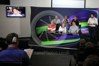 World © Octane Photographic Ltd. F1 British GP FIA Personnel Press Conference, Silverstone, UK. Friday 8th July 2016. Maurizio Arrivabene – Scuderia Ferrari Team Principal, Eric Boullier – McLaren Honda Racing Director, Vijay Mallya – Sahara Force India Team Principal, Dave Ryan – Manor Racing Racing Director, Claire Williams - Williams Martini Racing Deputy Team Principal and Toto Wolff – Mercedes AMG Petronas Chief Executive. Digital Ref : 1624LB1D8251