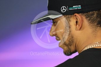 World © Octane Photographic Ltd. F1 British GP FIA Drivers’ Press Conference, Silverstone, UK. Thursday 7th July 2016. Mercedes AMG Petronas – Lewis Hamilton. Digital Ref : 1617LB1D0059
