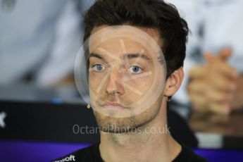 World © Octane Photographic Ltd. F1 British GP FIA Drivers’ Press Conference, Silverstone, UK. Thursday 7th July 2016. Renault Sport F1 Team – Jolyon Palmer. Digital Ref : 1617LB1D0116