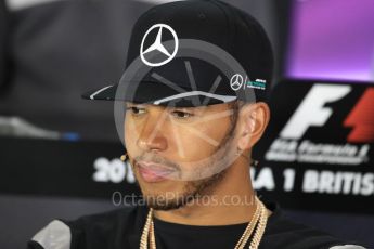 World © Octane Photographic Ltd. F1 British GP FIA Drivers’ Press Conference, Silverstone, UK. Thursday 7th July 2016. Mercedes AMG Petronas – Lewis Hamilton. Digital Ref : 1617LB1D0172