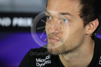 World © Octane Photographic Ltd. F1 British GP FIA Drivers’ Press Conference, Silverstone, UK. Thursday 7th July 2016. Renault Sport F1 Team – Jolyon Palmer. Digital Ref : 1617LB1D0219