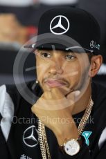World © Octane Photographic Ltd. F1 British GP FIA Drivers’ Press Conference, Silverstone, UK. Thursday 7th July 2016. Mercedes AMG Petronas – Lewis Hamilton. Digital Ref : 1617LB1D0352