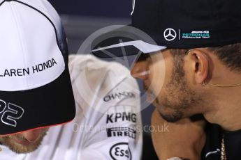 World © Octane Photographic Ltd. F1 British GP FIA Drivers’ Press Conference, Silverstone, UK. Thursday 7th July 2016. Mercedes AMG Petronas – Lewis Hamilton. Digital Ref : 1617LB1D0385