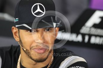 World © Octane Photographic Ltd. F1 British GP FIA Drivers’ Press Conference, Silverstone, UK. Thursday 7th July 2016. Mercedes AMG Petronas – Lewis Hamilton. Digital Ref : 1617LB1D0466