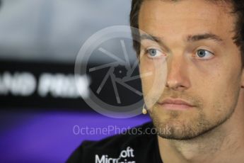 World © Octane Photographic Ltd. F1 British GP FIA Drivers’ Press Conference, Silverstone, UK. Thursday 7th July 2016. Renault Sport F1 Team – Jolyon Palmer. Digital Ref : 1617LB1D0485
