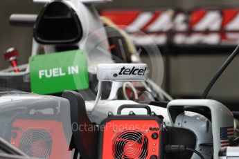 World © Octane Photographic Ltd. Haas F1 Team VF-16. Thursday 7th July 2016, F1 British GP Paddock, Silverstone, UK. Digital Ref : 1616LB1D0001