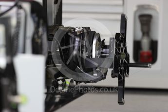 World © Octane Photographic Ltd. Williams Martini Racing, Williams Mercedes FW38. Thursday 7th July 2016, F1 British GP Paddock, Silverstone, UK. Digital Ref : 1616LB1D9918