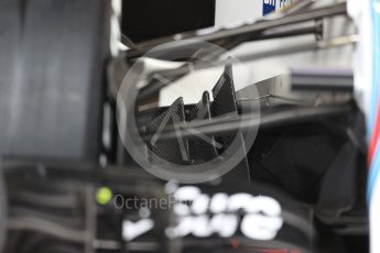World © Octane Photographic Ltd. Williams Martini Racing, Williams Mercedes FW38. Thursday 7th July 2016, F1 British GP Paddock, Silverstone, UK. Digital Ref : 1616LB1D9932