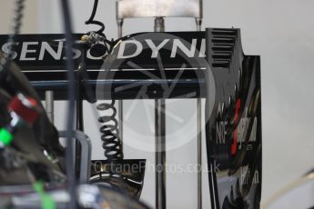 World © Octane Photographic Ltd. McLaren Honda MP4-31. Thursday 7th July 2016, F1 British GP Paddock, Silverstone, UK. Digital Ref : 1616LB1D9961