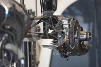 World © Octane Photographic Ltd. McLaren Honda MP4-31. Thursday 7th July 2016, F1 British GP Paddock, Silverstone, UK. Digital Ref : 1616LB1D9965