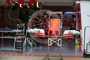 World © Octane Photographic Ltd. Scuderia Ferrari SF16-H. Thursday 7th July 2016, F1 British GP Paddock, Silverstone, UK. Digital Ref : 1616LB5D5246
