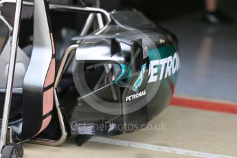World © Octane Photographic Ltd. Mercedes AMG Petronas W07 Hybrid. Thursday 7th July 2016, F1 British GP Paddock, Silverstone, UK. Digital Ref : 1616LB5D5255