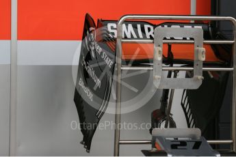 World © Octane Photographic Ltd. Sahara Force India VJM09. Thursday 7th July 2016, F1 British GP Paddock, Silverstone, UK. Digital Ref : 1616LB5D5271