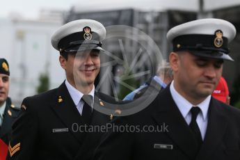 World © Octane Photographic Ltd. Royal Canadian Navy (RCN). Sunday 12th June 2016, F1 Canadian GP Drivers’ parade, Circuit Gilles Villeneuve, Montreal, Canada. Digital Ref :1591LB1D2901