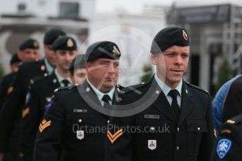 World © Octane Photographic Ltd. Royal Canadian Army (RENS). Sunday 12th June 2016, F1 Canadian GP Drivers’ parade, Circuit Gilles Villeneuve, Montreal, Canada. Digital Ref :1591LB1D2903