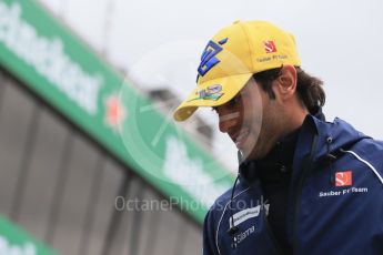 World © Octane Photographic Ltd. Sauber F1 Team – Felipe Nasr. Sunday 12th June 2016, F1 Canadian GP Drivers’ parade, Circuit Gilles Villeneuve, Montreal, Canada. Digital Ref :1591LB1D2931