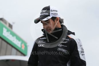 World © Octane Photographic Ltd. Sahara Force India - Sergio Perez. Sunday 12th June 2016, F1 Canadian GP Drivers’ parade, Circuit Gilles Villeneuve, Montreal, Canada. Digital Ref :1591LB1D2967