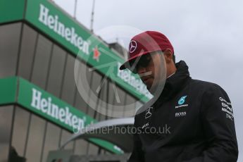 World © Octane Photographic Ltd. Mercedes AMG Petronas – Lewis Hamilton. Sunday 12th June 2016, F1 Canadian GP Drivers’ parade, Circuit Gilles Villeneuve, Montreal, Canada. Digital Ref :1591LB1D3029