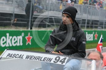 World © Octane Photographic Ltd. Manor Racing - Pascal Wehrlein. Sunday 12th June 2016, F1 Canadian GP Drivers’ parade, Circuit Gilles Villeneuve, Montreal, Canada. Digital Ref :1591LB1D3066