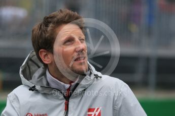 World © Octane Photographic Ltd. Haas F1 Team – Romain Grosjean. Sunday 12th June 2016, F1 Canadian GP Drivers’ parade, Circuit Gilles Villeneuve, Montreal, Canada. Digital Ref :1591LB1D3101