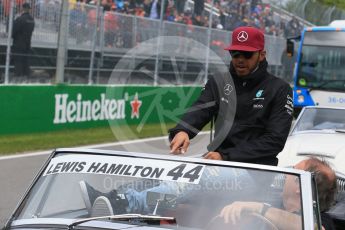 World © Octane Photographic Ltd. Mercedes AMG Petronas – Lewis Hamilton. Sunday 12th June 2016, F1 Canadian GP Drivers’ parade, Circuit Gilles Villeneuve, Montreal, Canada. Digital Ref :1591LB1D3188