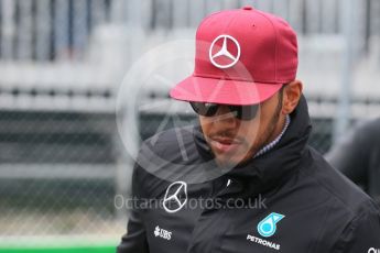 World © Octane Photographic Ltd. Mercedes AMG Petronas – Lewis Hamilton. Sunday 12th June 2016, F1 Canadian GP Drivers’ parade, Circuit Gilles Villeneuve, Montreal, Canada. Digital Ref :1591LB1D3209