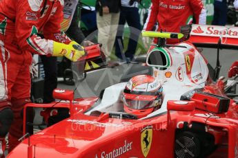 World © Octane Photographic Ltd. Scuderia Ferrari SF16-H – Kimi Raikkonen. Sunday 12th June 2016, F1 Canadian GP Parc Ferme, Circuit Gilles Villeneuve, Montreal, Canada. Digital Ref :1591LB1D3280