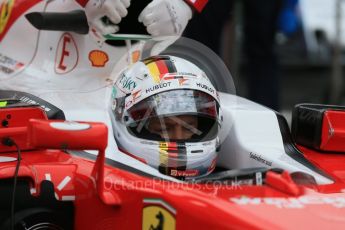 World © Octane Photographic Ltd. Scuderia Ferrari SF16-H – Sebastian Vettel. Sunday 12th June 2016, F1 Canadian GP Parc Ferme, Circuit Gilles Villeneuve, Montreal, Canada. Digital Ref :1591LB1D3290